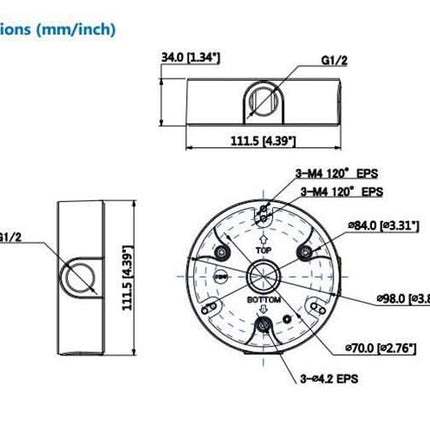 Dahua PFA136 montagebox voor buitentoepassing