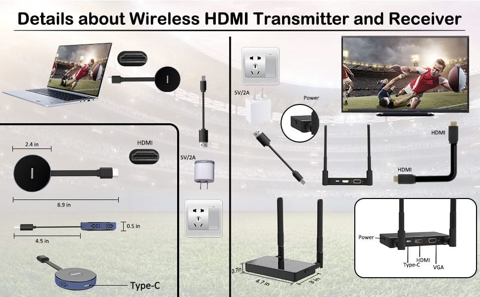 AlarmsysteemExpert.nl Draadloze Hdmi Zender En Ontvanger 4K/30Hz.