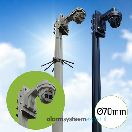 AlarmsysteemExpert.nl Ronde cameramast met kantelanker 2,50 meter