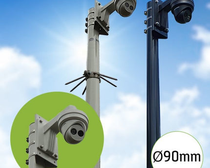 AlarmsysteemExpert.nl Ronde cameramast met kantelanker 5 meter Ø 90mm