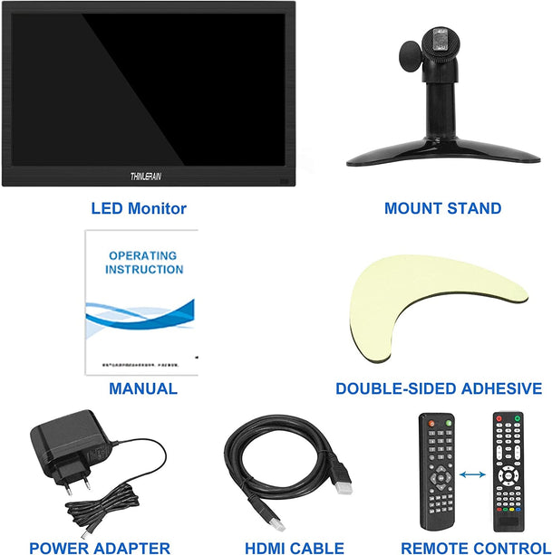 AlarmsysteemExpert.nl TFT 13" Full HD monitor incl. montagebeugel voor aan wand of bureau