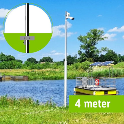 AlarmsysteemExpert.nl Vaste cameramast 4 meter verjongd met inspectieluik