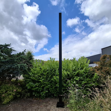 AlarmsysteemExpert.nl Vierkante cameramast met kantelanker 3 meter Zwart