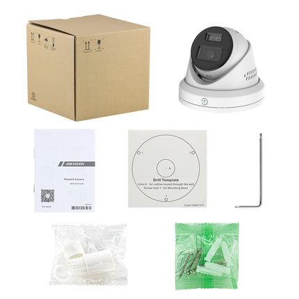 ASE T383-L/S, 8MP/4K Smart Hybrid-Light Turret camera, PoE, Micro sd slot, 2weg-audio, Hikvision-Oem