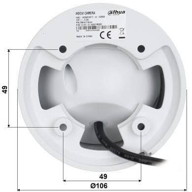 Dahua HAC-HDW2241TP-A,  2MP, HD-CVI, D/N IR 3-Axis Starlight, WDR, Eyeball 2.8mm, Lens