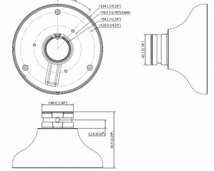 Dahua PFA107 montage adapter van aluminium