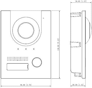 Dahua VTO2202F-P-S2 buitenpost, IP en 2-draads, 160gr camera, PoE