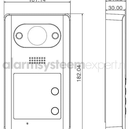 Dahua VTO3211D-P Video Intercom buitenpost met 1 drukknop, Mifare taglezer, PoE