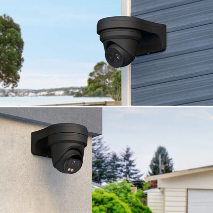 Hikvision DS-2CD2343G2-LI2U-SRB Zwart, 4MP Turret, Smart Hybrid  AcuSense, PoE, Mic. Sirene, flitslicht