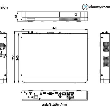 Hikvision DS-7604NI-K1/4P/4G 4 kanalen NVR met 4K HDMI 4G en PoE