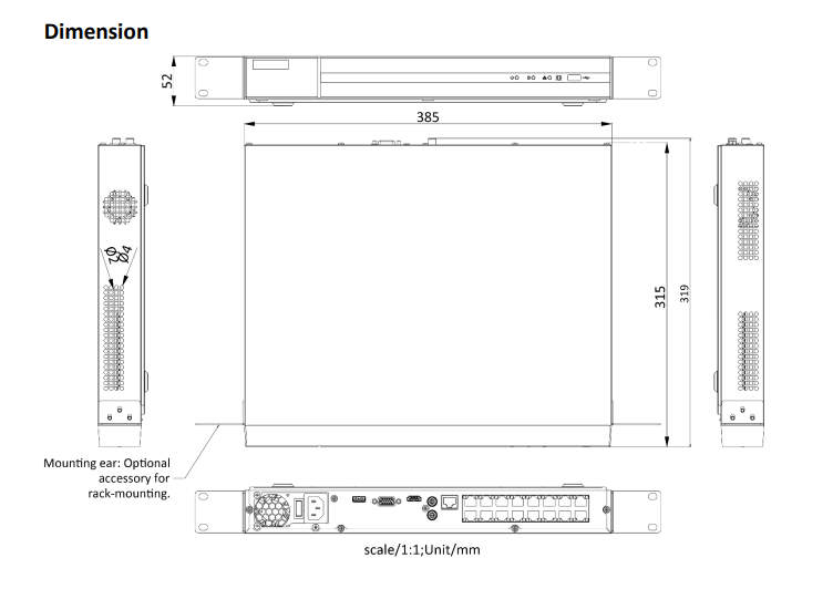 Hikvision HWN-4216MH-16P, 16 Kanaals 8Mp 4K NVR, PoE