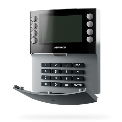 Jablotron JA-115E-GR, Bedraad bedienpaneel met toetsenbord, LCD en RFID lezer