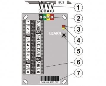 Jablotron JA-116H BUS expander - 16 ingangen