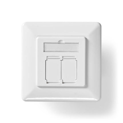 Nedis Netwerk Wanddoos inbouw,  2 poorten CAT6 Wit