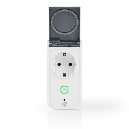 Nedis Wi-Fi Smart Stekker voor Buiten | Spatwaterbestendig | IP44 | Verbruiksmonitor | Schuko Type F | 16 A