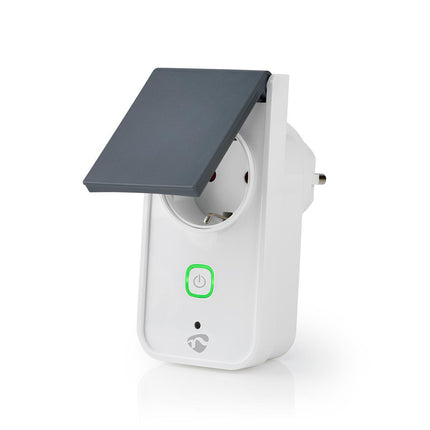 Nedis Wi-Fi Smart Stekker voor Buiten | Spatwaterbestendig | IP44 | Verbruiksmonitor | Schuko Type F | 16 A