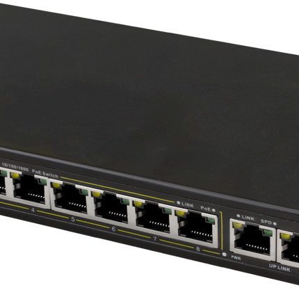 Pulsar SG108WP 8xPoE+ 2x uplink Gigabit switch 120W t.b.v Pulsar kast