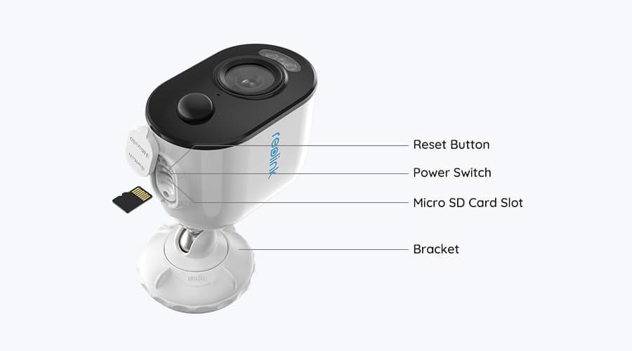 Reolink B330, 5MP Draadloze batterij camera met schrikverlichting
