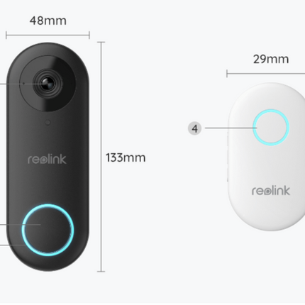 Reolink D340P Smart 2K+ PoE Video deurbel met losse bel