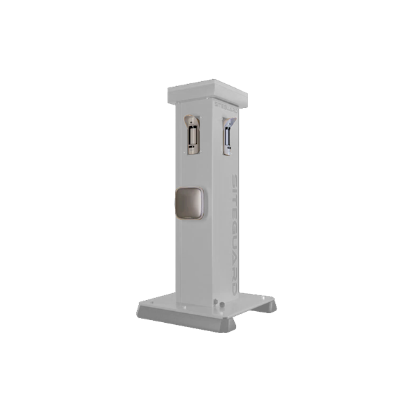 TerreinVeilig Bewakingszuil wit incl. Ajax systeem | Zonnepaneel | Oplader | Accu